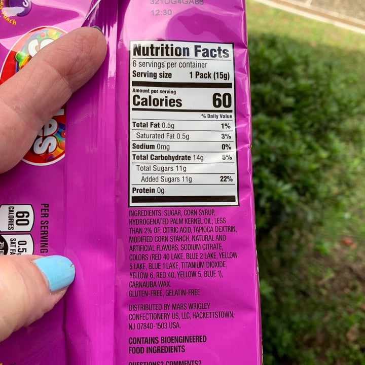 photo of Skittles Skittles Wild Berry shared by @onehungryvegan on  05 Oct 2023 - review
