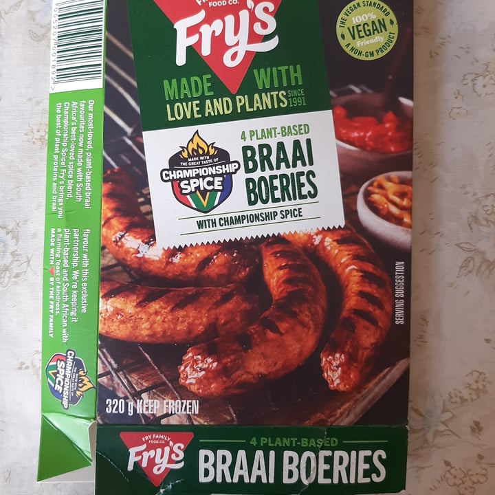 photo of Fry's Family Food Braai Boeries with Champion Spice shared by @helgabarnyard on  20 May 2024 - review