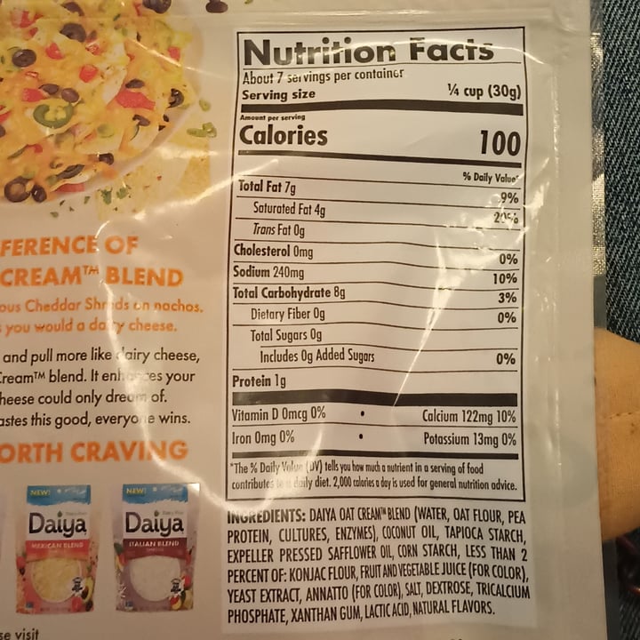 photo of Daiya cheddar shreds new oat cream recipe shared by @quadantics on  24 Jun 2024 - review