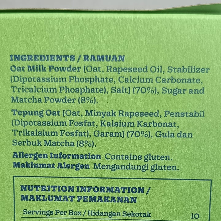 photo of Oatbedient Oat Milk Matcha shared by @torero on  11 Jul 2025 - review