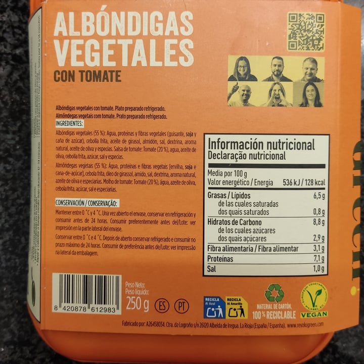 photo of Revolu Green Albóndigas Con Tomate shared by @flavia93 on  01 Apr 2024 - review