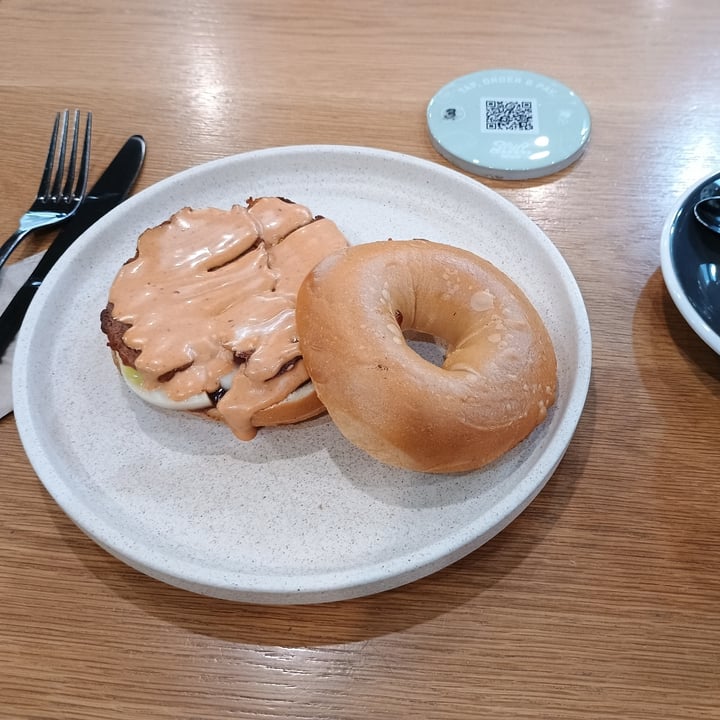 photo of Shift Eatery THE BEST VEGAN BACON + EGG BAGEL IN THE WORLD shared by @danisdragon on  31 May 2024 - review