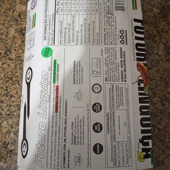 photo of Fazenda Futuro - Future Farm Futuro linguiça shared by @fabilarizza on  05 Mar 2025 - review