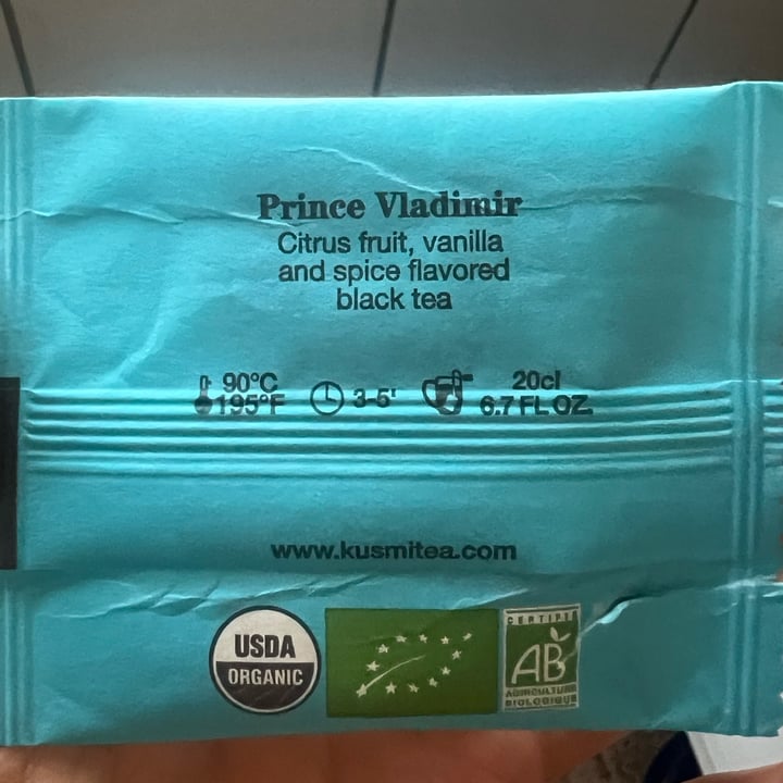 photo of Kusmi Tea Prince Vladimir Tea shared by @deboramora on  04 Dec 2024 - review