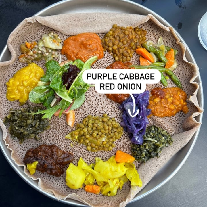 photo of Axum Ethiopian Restaurant Purple Cabbage & Red Onion shared by @berryveganplanet on  03 Sep 2023 - review