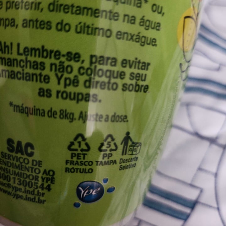 photo of Ypê Amaciante concentrado green shared by @anaribeiro1705 on  20 Aug 2023 - review