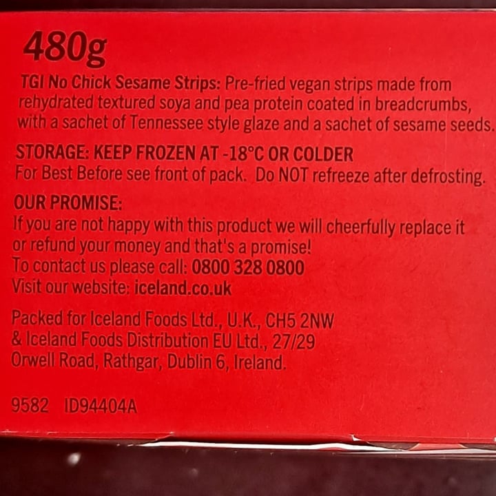 photo of TGI’s No Chick Sesame Strips shared by @outgrowing8carnism on  16 Sep 2025 - review