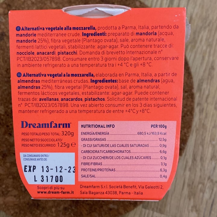 photo of Dream Farm mozzarella dream farm shared by @bossa on  30 Nov 2023 - review