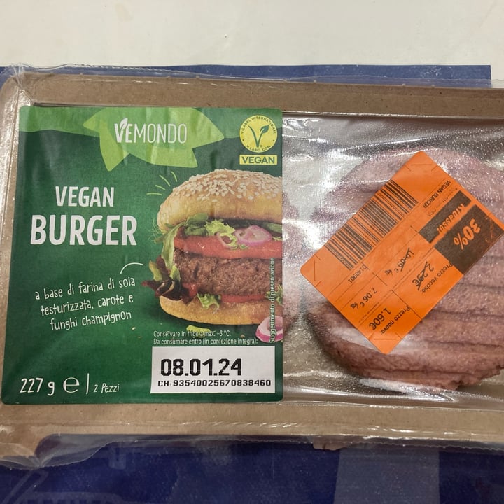 photo of Vemondo Vegan Burger shared by @gs7 on  11 Feb 2024 - review