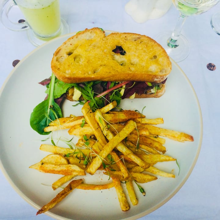 photo of The Backyard Café Bacon, Brie & Caramelised Onion Toastie (Vegan Version) shared by @nikki-c on  27 Mar 2024 - review