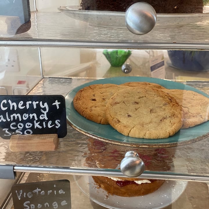 photo of The Garden Cafe & Take Away Cherry & Almond Cookie shared by @meganthevegetable on  15 Mar 2024 - review