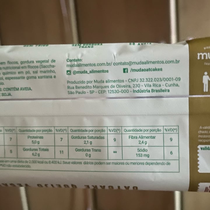 photo of Muda Biscoito de Aveia sabor queijo vegano shared by @clarinha012356789 on  10 Mar 2025 - review