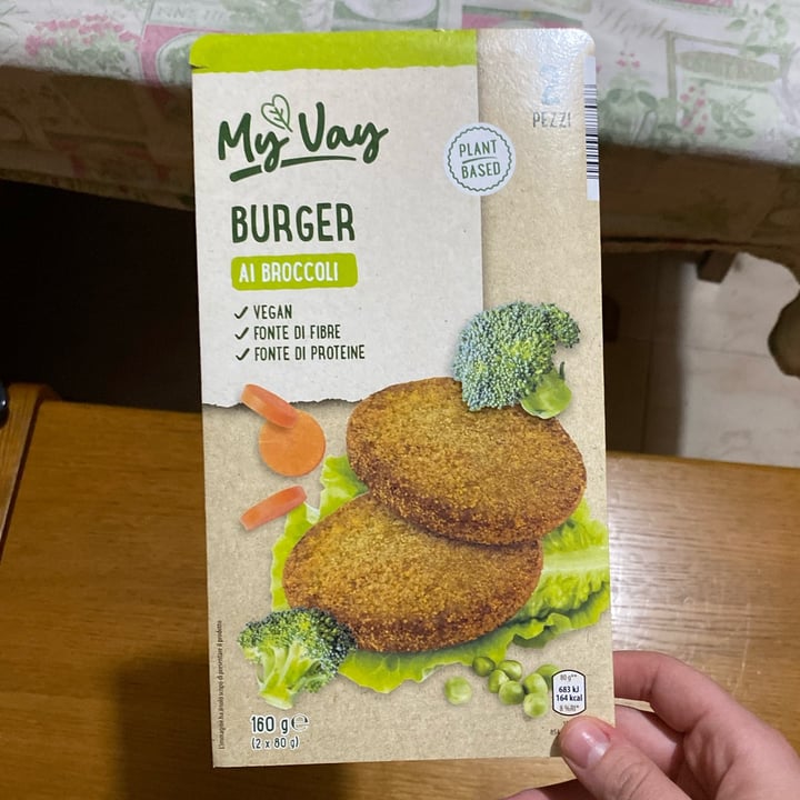 photo of MyVay burger ai broccoli shared by @veganforlife994 on  29 May 2024 - review
