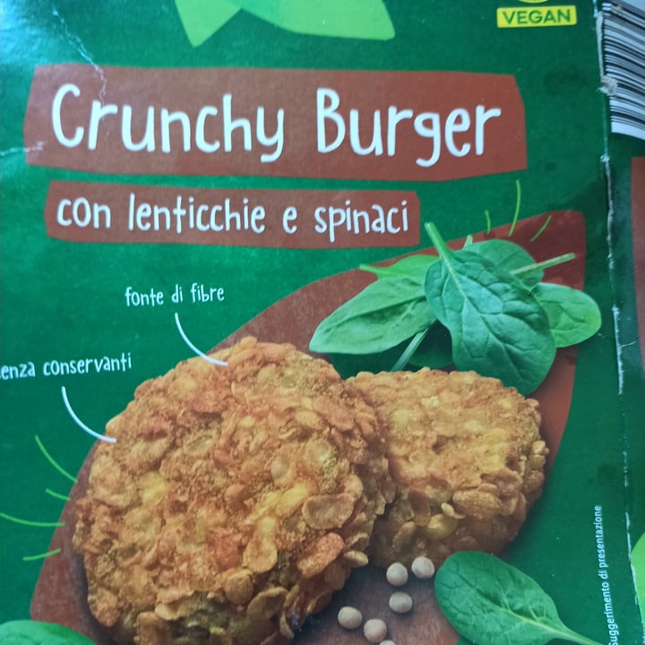 photo of Vemondo *Crunchy  Burgher*  Con Lenticchie E Spinaci shared by @metalcricia on  26 Apr 2024 - review