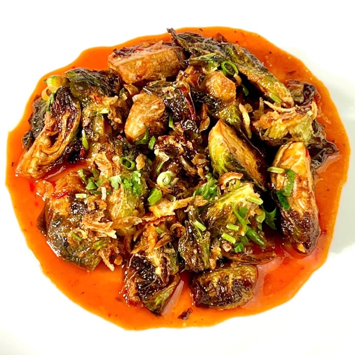 photo of Mestizo Brussels Sprouts in Chili Pineapple Sauce shared by @pdxveg on  10 Apr 2024 - review