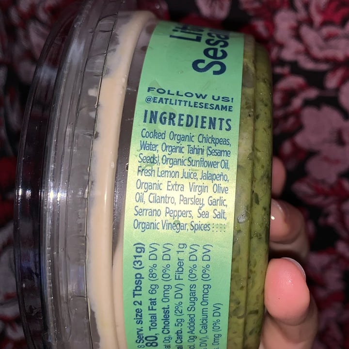 photo of Little Sesame Cilantro Jalapeño Hummus shared by @noimdirtydan on  14 Dec 2023 - review