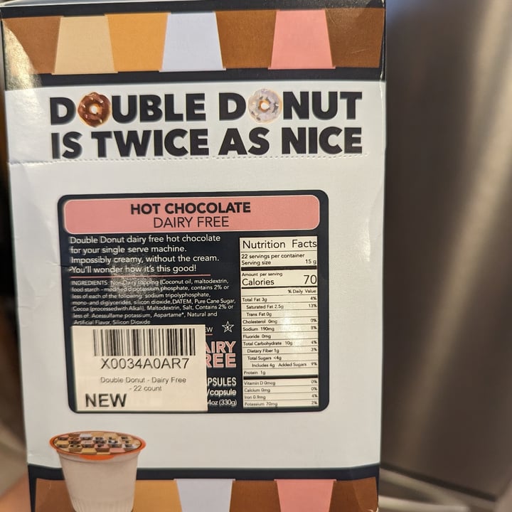 photo of Double Donut Coffee Hot Chocolate Dairy Free shared by @kristig on  19 Apr 2024 - review