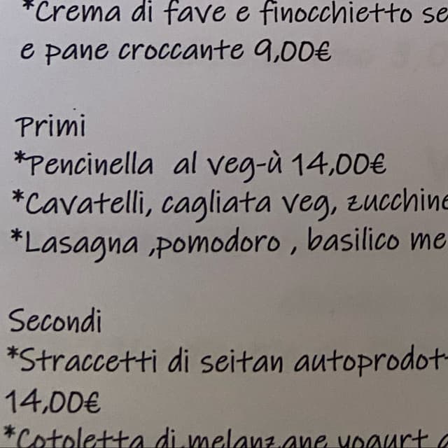 Photo of the dish “Pencinelle al Vegù”