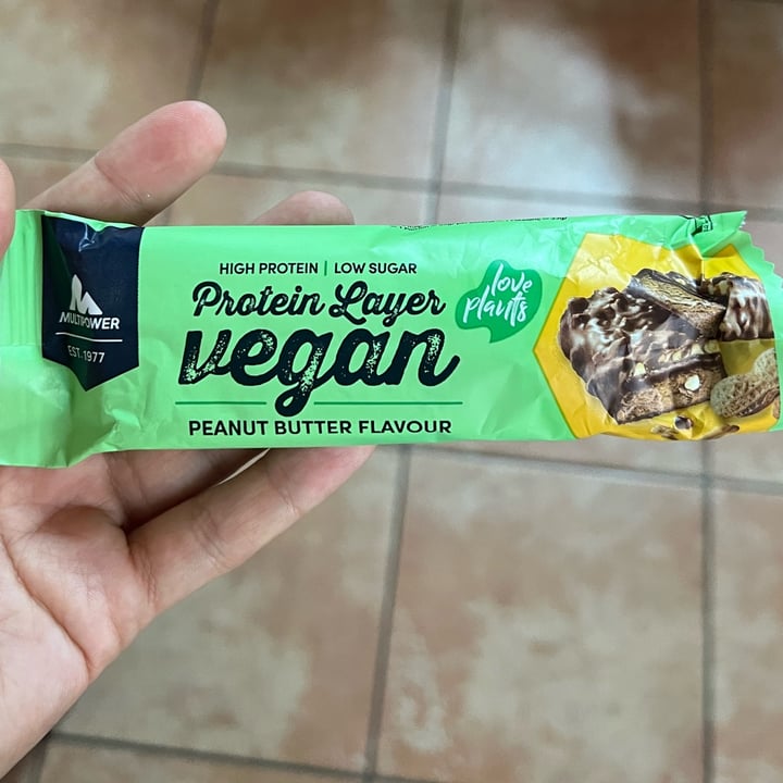 photo of Multipower Vegan Protein Layer Peanut Butter Bar shared by @mariatorresi on  04 Sep 2023 - review