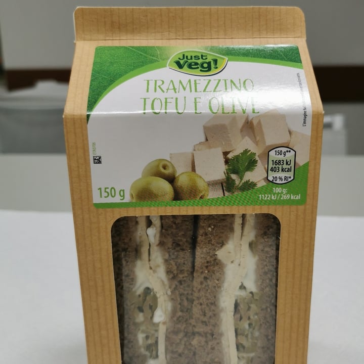 photo of Just Veg! (ALDI Italy) Tramezzino Tofu E Olive shared by @barbabeagio on  12 Jan 2024 - review