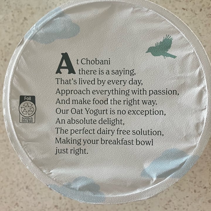 photo of Chobani Oat Vanilla Yogurt shared by @c0dy on  15 Nov 2023 - review