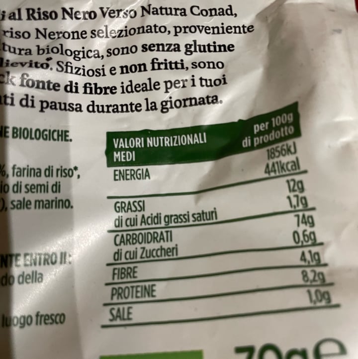 photo of Verso Natura Conad Veg Triangoli al riso nero shared by @lunaros on  30 Aug 2023 - review