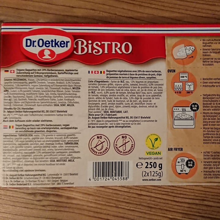 photo of Dr. Oetker Bistro Baguette Spicy BBQ Vegan shared by @4allthehorses on  06 Feb 2024 - review
