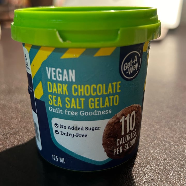photo of Get-A-Way Vegan Dark Chocolate Sea Salt Gelato shared by @plantbasedratna on  21 May 2024 - review