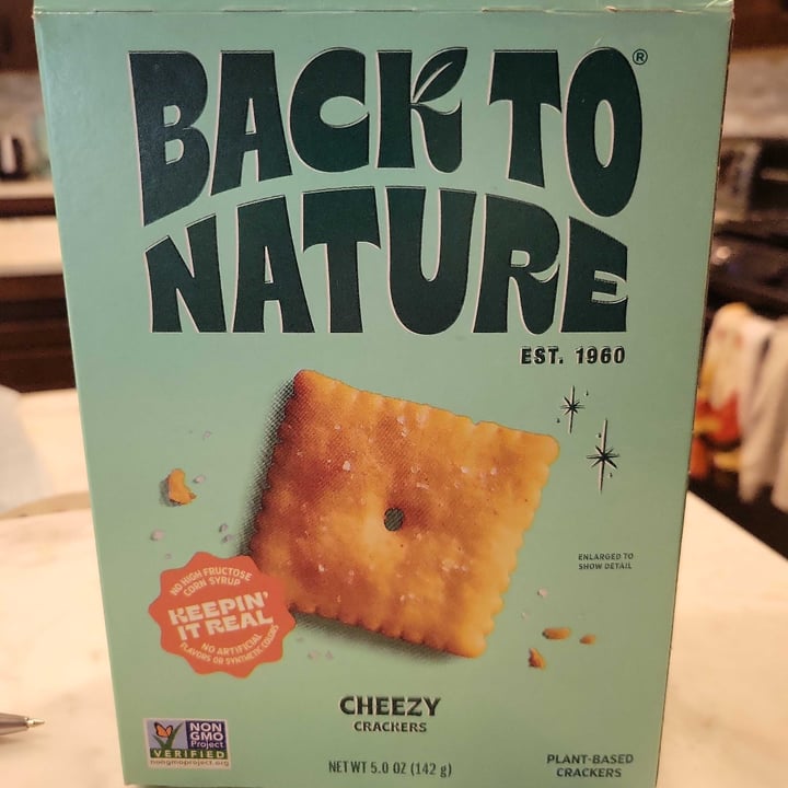 photo of Back to Nature cheezy crackers shared by @1mostlyvegan on  19 Mar 2025 - review