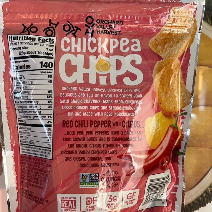 photo of Orchard valley harvest Chickpea Chips Red Chili Pepper with Citrus shared by @bandita on  20 Mar 2024 - review