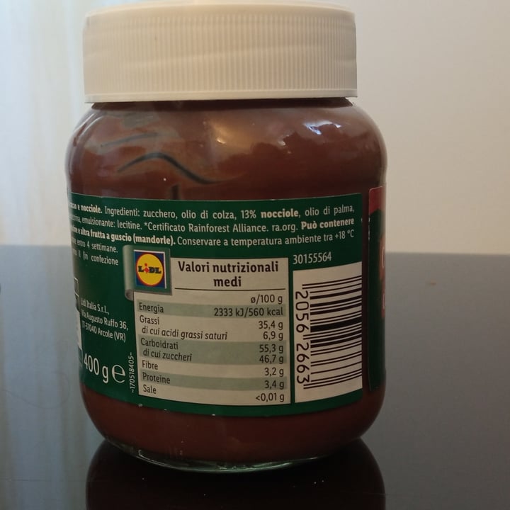 photo of Vemondo Crema  spalmabile nocciole e cacao shared by @rosso-di-sara on  27 Jun 2024 - review