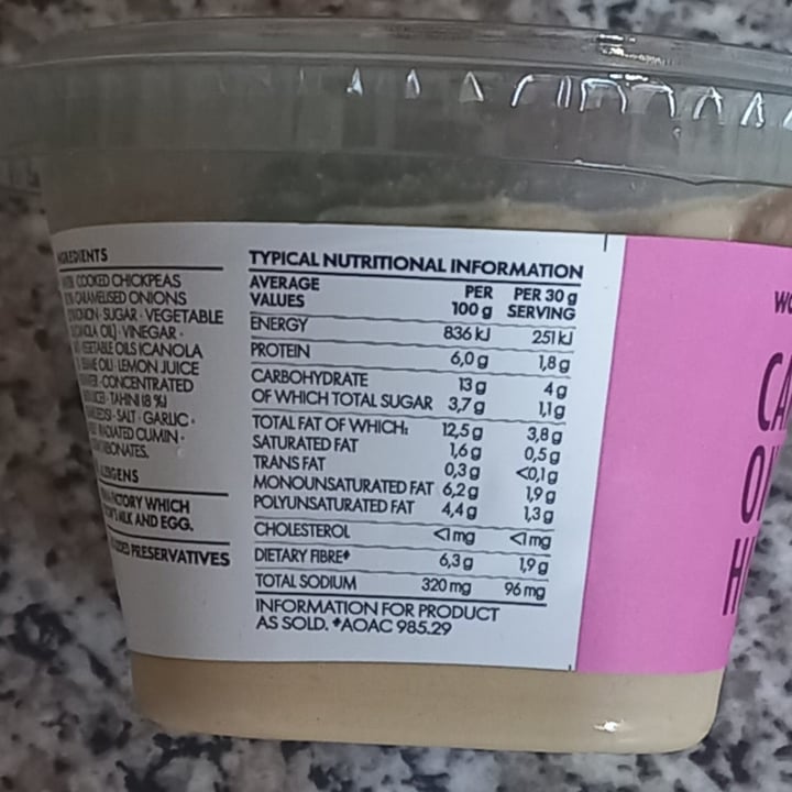 photo of Woolworths Caramelized Onion Hummus shared by @ronelle on  13 Jan 2024 - review