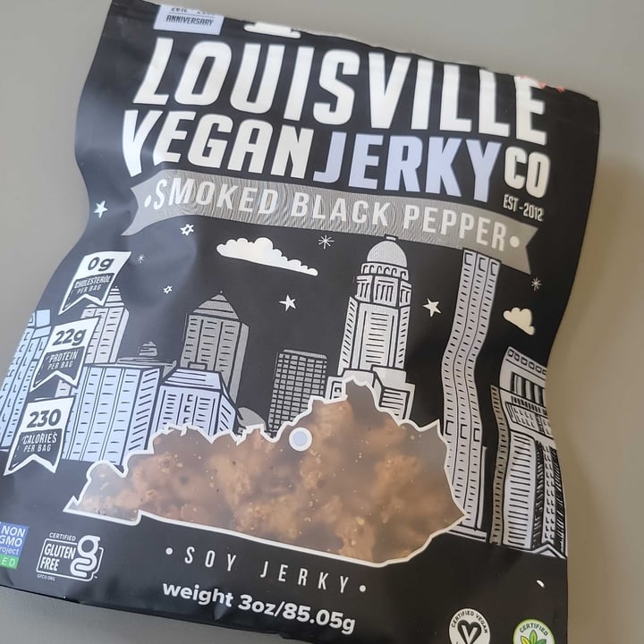 photo of  Louisville Vegan Jerky Co. Louisville Vegan Jerky Co Smoked Black Pepper shared by @airybubz on  11 May 2024 - review