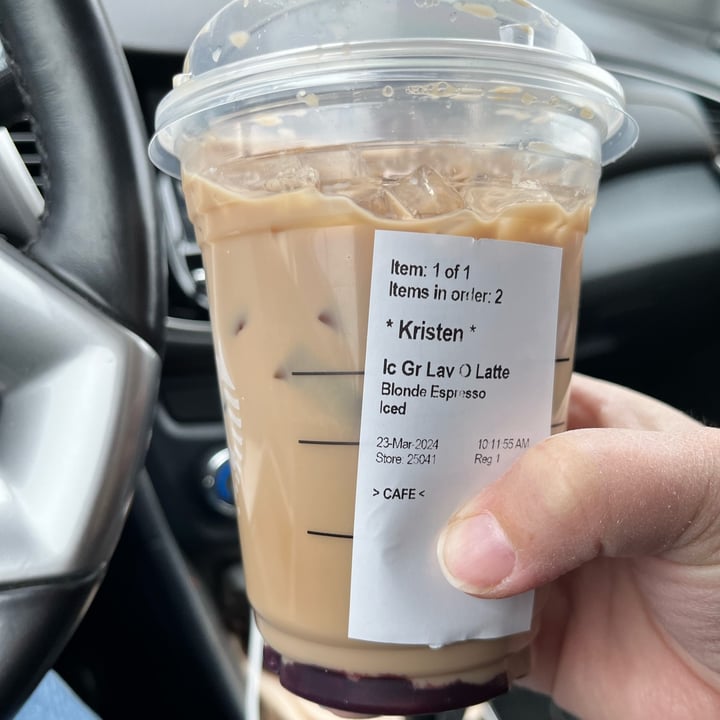 photo of Starbucks Iced Lavender Oatmilk Latte shared by @kristin548 on  28 Mar 2024 - review