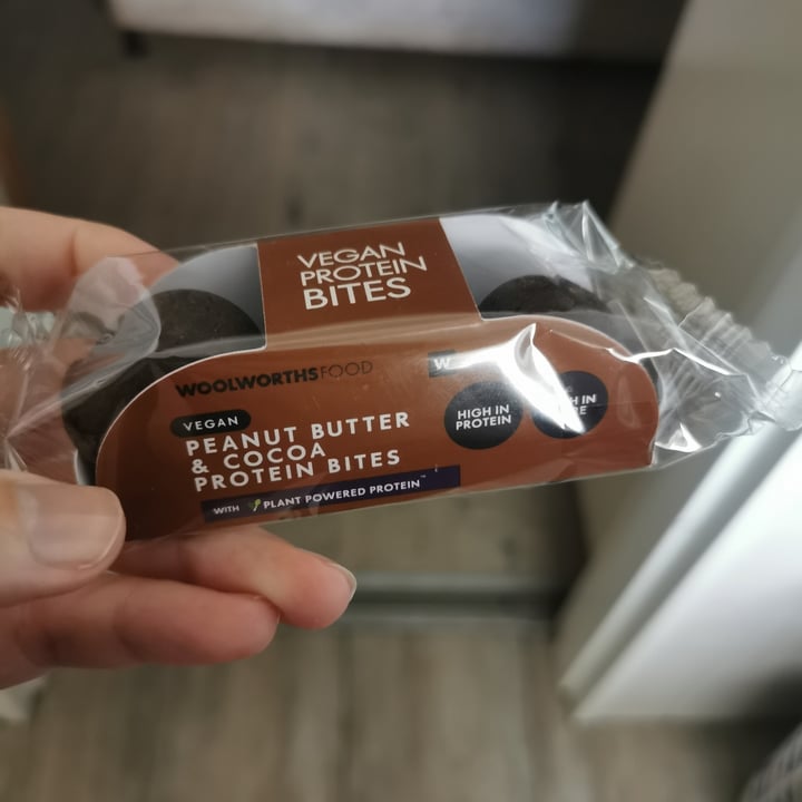 photo of Woolworths Food Peanut Butter & Cocoa Protein Bites shared by @plant-based-bianca on  08 Sep 2023 - review
