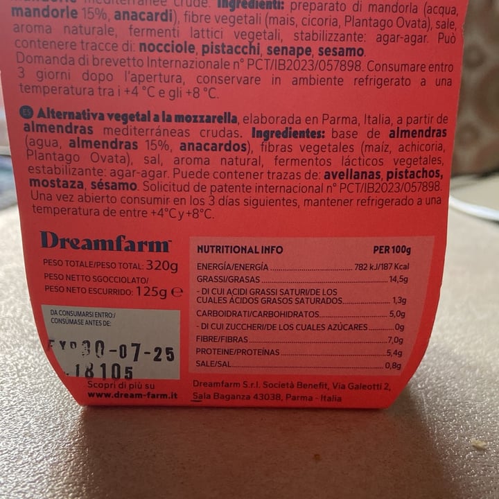 photo of Dream Farm mozzarella dream farm shared by @gaiabart on  11 Jul 2025 - review