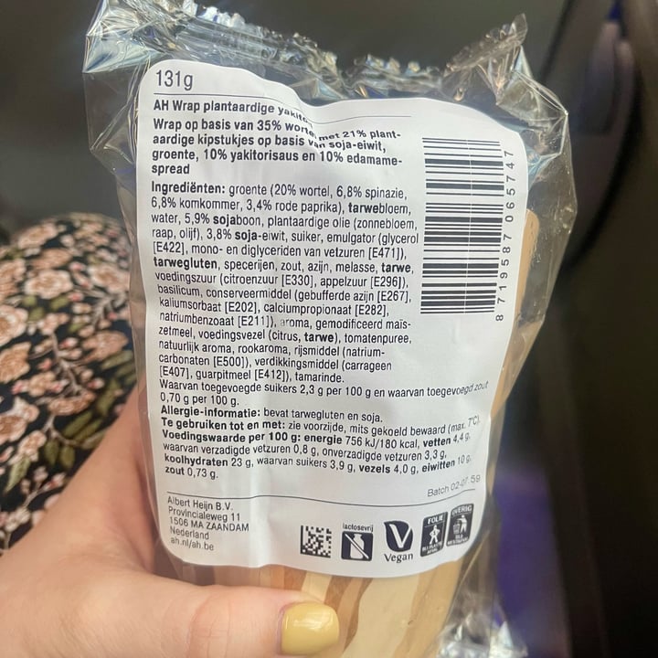 photo of Albert Heijn AH Wrap plantaardige yakitori shared by @jeanne-marie on  21 May 2025 - review
