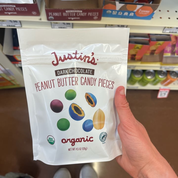 photo of Justin's Dark Chocolate Peanut Butter Candy Pieces shared by @lilyycaroline on  28 Apr 2025 - review