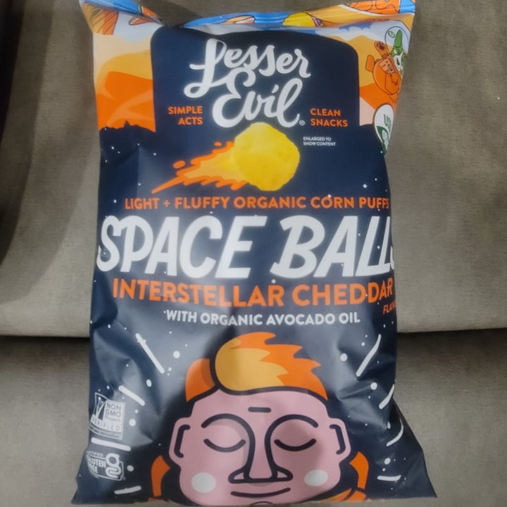 photo of Lesser Evil Snacks Space Balls Interstellar Cheddar shared by @pink417 on  04 Feb 2024 - review