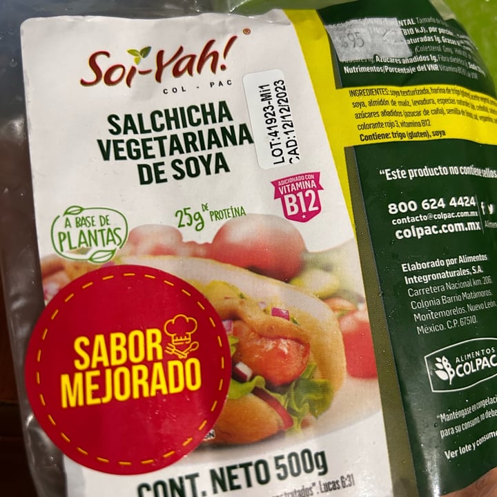 photo of Soi-yah! Salchicha vegetariana de soya shared by @tanesh-marin on  23 Aug 2023 - review