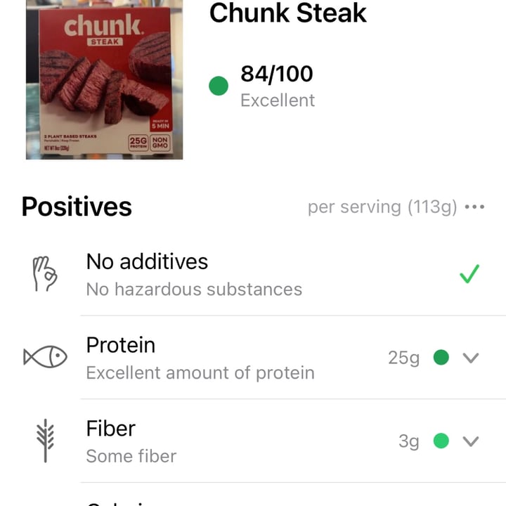 photo of Chunk Foods Chunk Steak shared by @gardensoul on  30 Sep 2025 - review