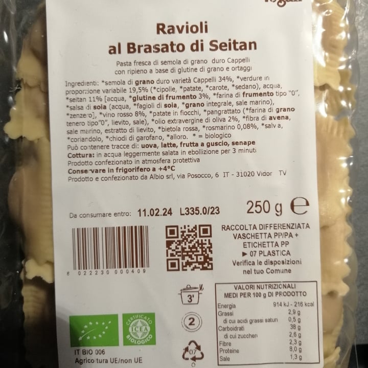 photo of La Spiga Bio Ravioli al brasato di seitan shared by @aliroc92 on  15 May 2024 - review