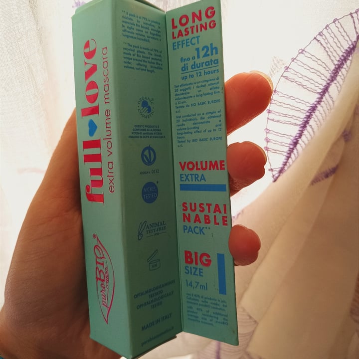 photo of PuroBIO Cosmetico full love extra volume mascara shared by @luana92 on  23 Oct 2024 - review