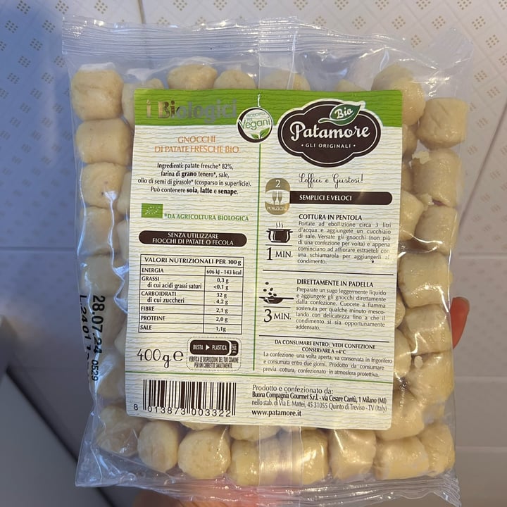 photo of Patamore Bio Gnocchi di patate shared by @michbrhane on  31 May 2024 - review