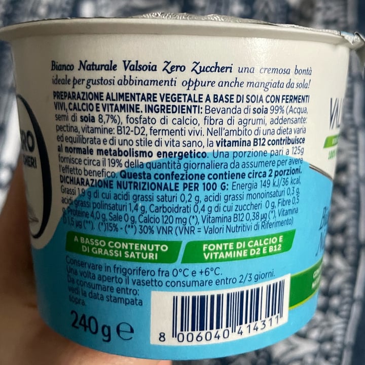 photo of Valsoia yogurt bianco naturale zero zuccheri shared by @veraab on  12 Mar 2024 - review