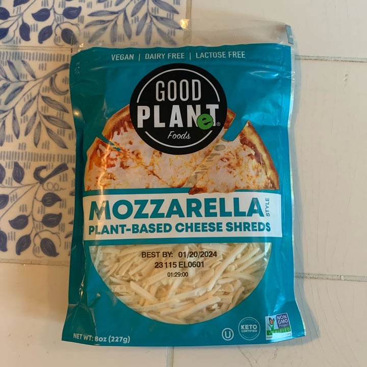 photo of Good Planet Foods Plant-based Cheese Mozzarella Shreds shared by @louisg on  26 Aug 2023 - review