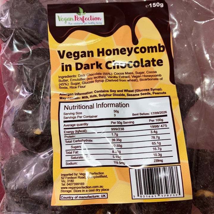 photo of Vegan Perfection Vegan Honeycomb In Dark Chocolate shared by @blacklilyleaf on  01 Oct 2025 - review
