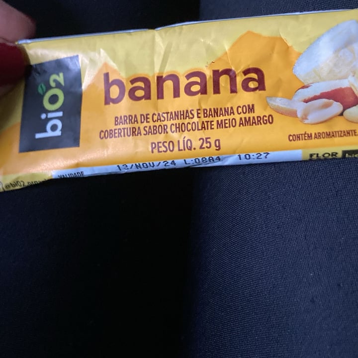 photo of biO2 Barra de Castanhas e Frutas biO2 Banana com Chocolate shared by @paulabenevides on  30 Jul 2024 - review