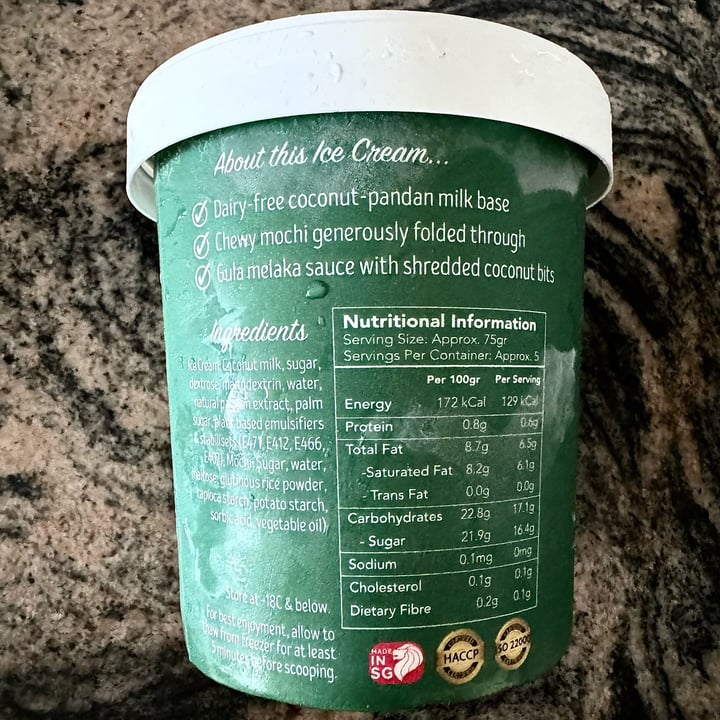 photo of The Ice Cream & Cookie Co Dairy-free Onde Onde Ice Cream shared by @r3ginaa on  21 Nov 2024 - review