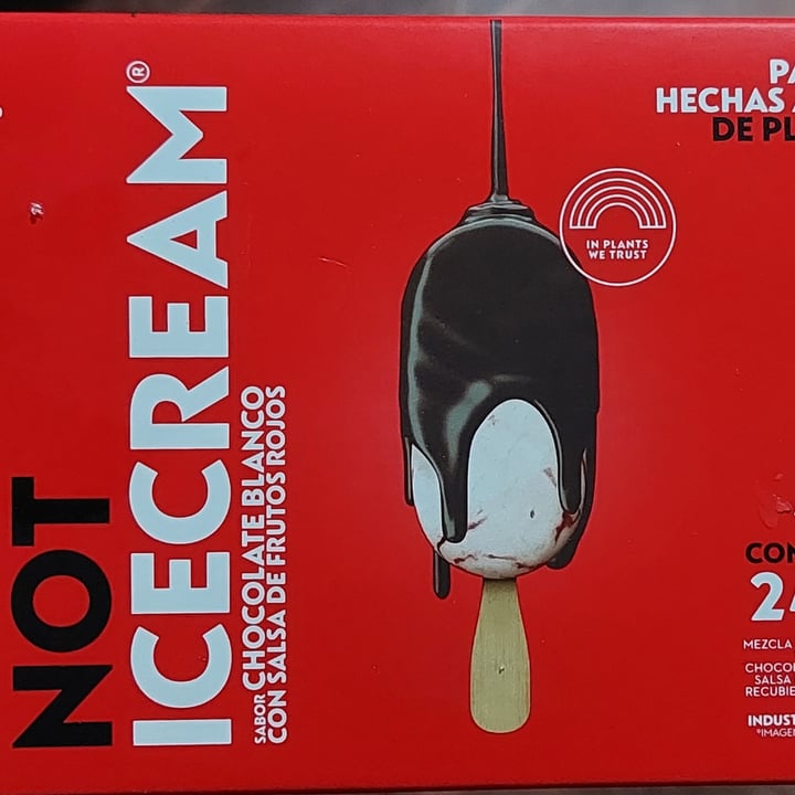 photo of Not Co not icecream chocolate blanco con frutos rojos shared by @eternavegan07 on  11 May 2024 - review